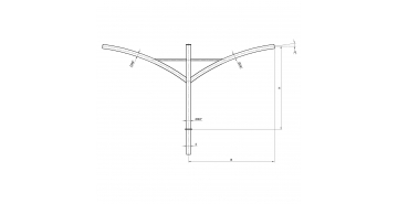 Консольный кронштейн двухрожковый К77-1,5-1,0-1-1