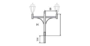 К58-0,3-0,5-1-5 кронштейн двухрожковый